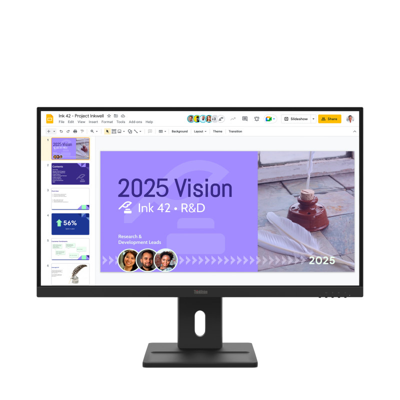 monitor led 27'' lenovo thinkvision e27q-40 quad hd 2560x1440