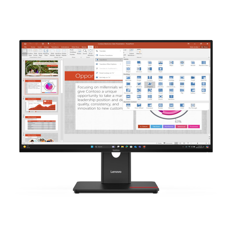 monitor led 27'' lenovo thinkvision t27-40 full hd 1920x1080