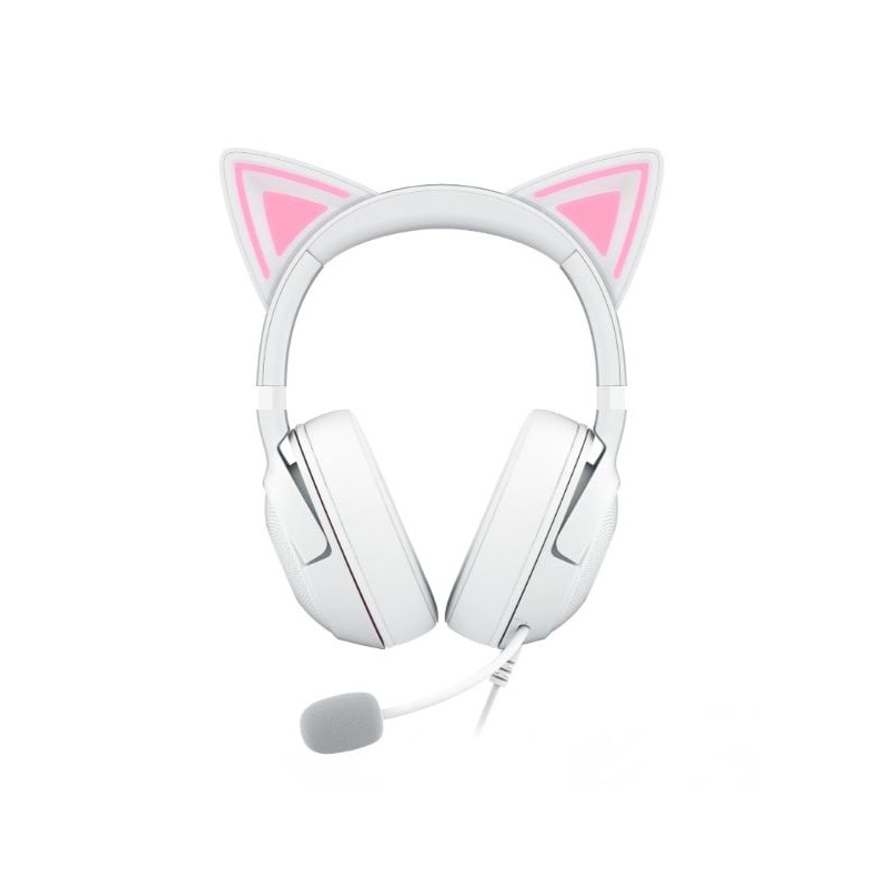 cuffie razer kraken kitty v2 per gaming con microfono bianco [rz04-04730600-r3m1]