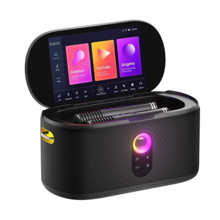 altoparlante lenco ikarao shell s1 con karaoke nero