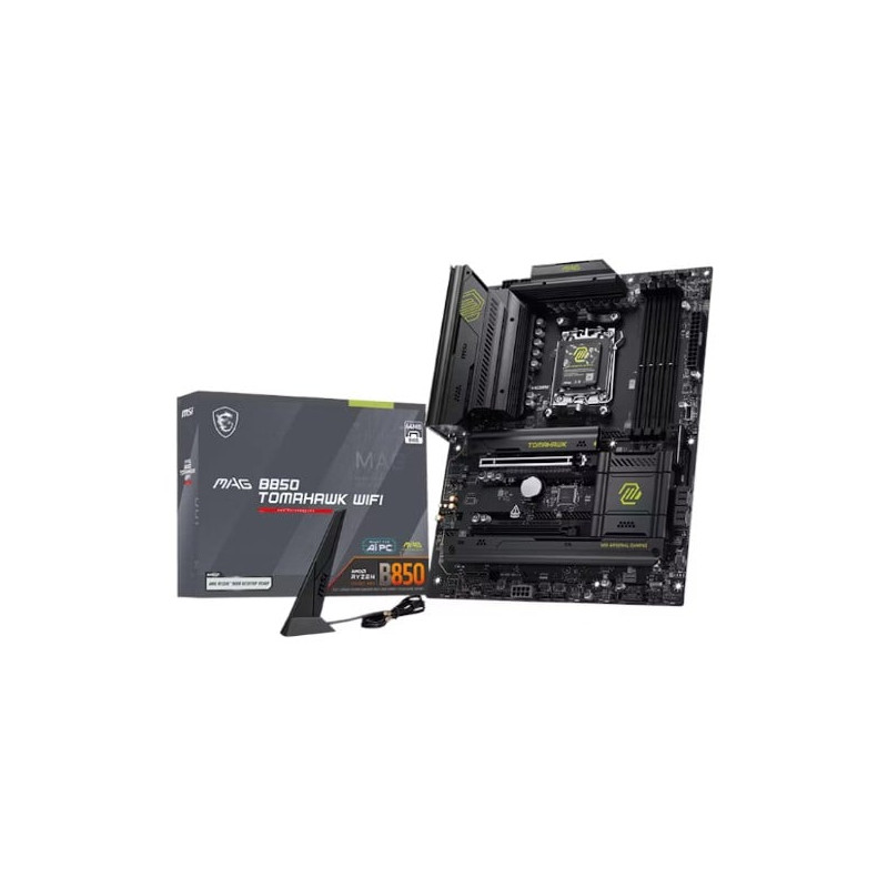 scheda madre amd msi mag b850 tomahawk wifi am5 atx 4x ddr5 nero