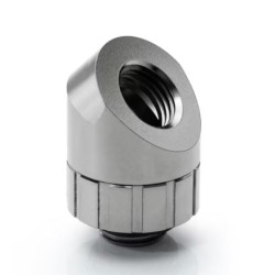 raccordo angolato bitspower artemis a 45 gradi grigio platino