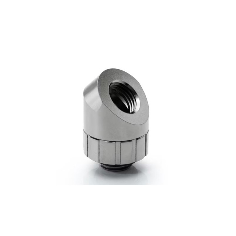 raccordo angolato bitspower artemis a 45 gradi grigio platino