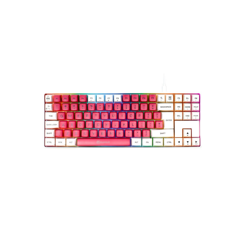tastiera da gioco gamiac tkl90g kailh red bianco/rosso