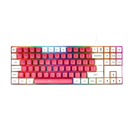 tastiera da gioco gamiac tkl90g kailh red bianco/rosso