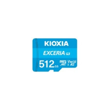 512gb scheda di memoria kioxia exceria g3 microsdxc blu [lmex3l512gg2]