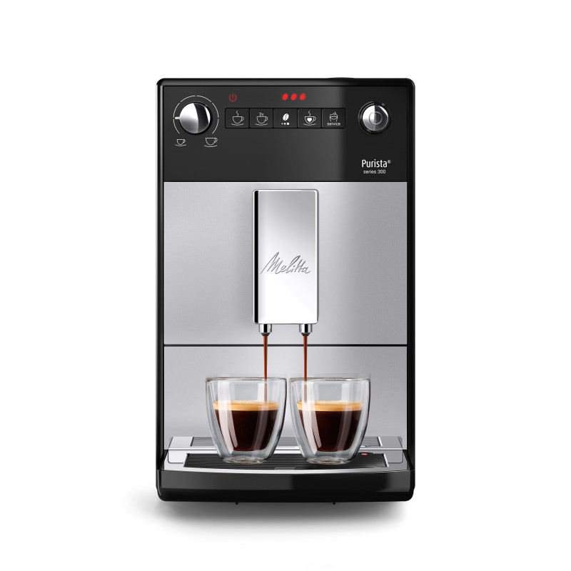 macchina da caffe' espresso melitta 1.2l 1450w nero/argento [f23/0-101]