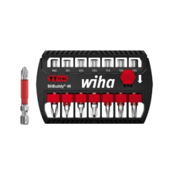 set di punte wiha bitbuddy ty-bits per cacciavite nero/rosso