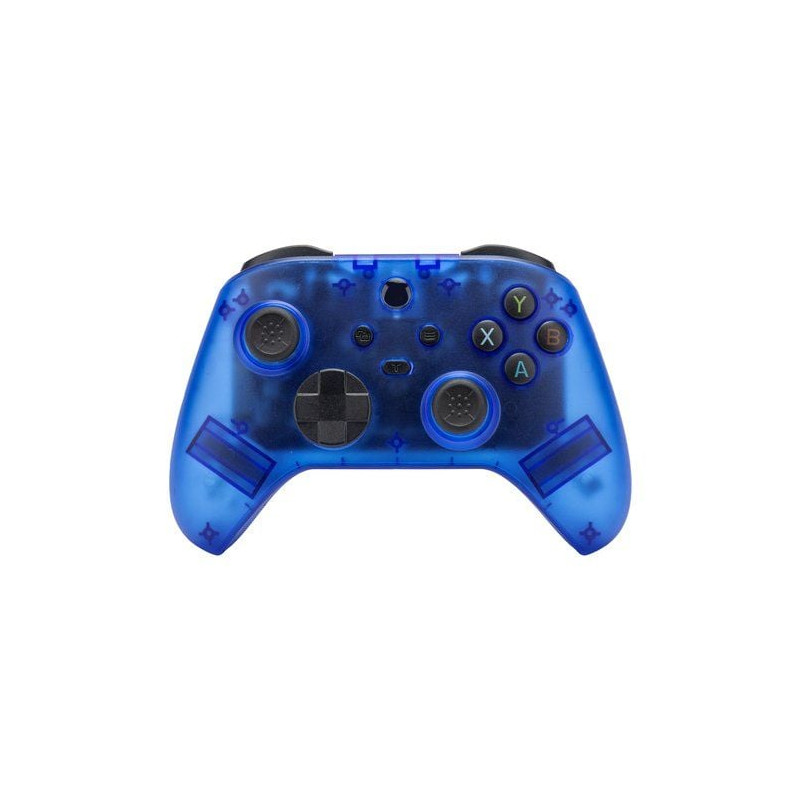 controller qubick cosw0017 switch gamepad wireless blu/trasparente