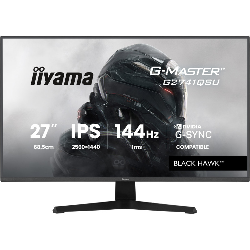 monitor led 27" iiyama g-master g2741qsu-b1 quad hd