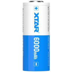 batteria xtar 26650 xtar lithium 3.6v 6000mah [26650-6000]