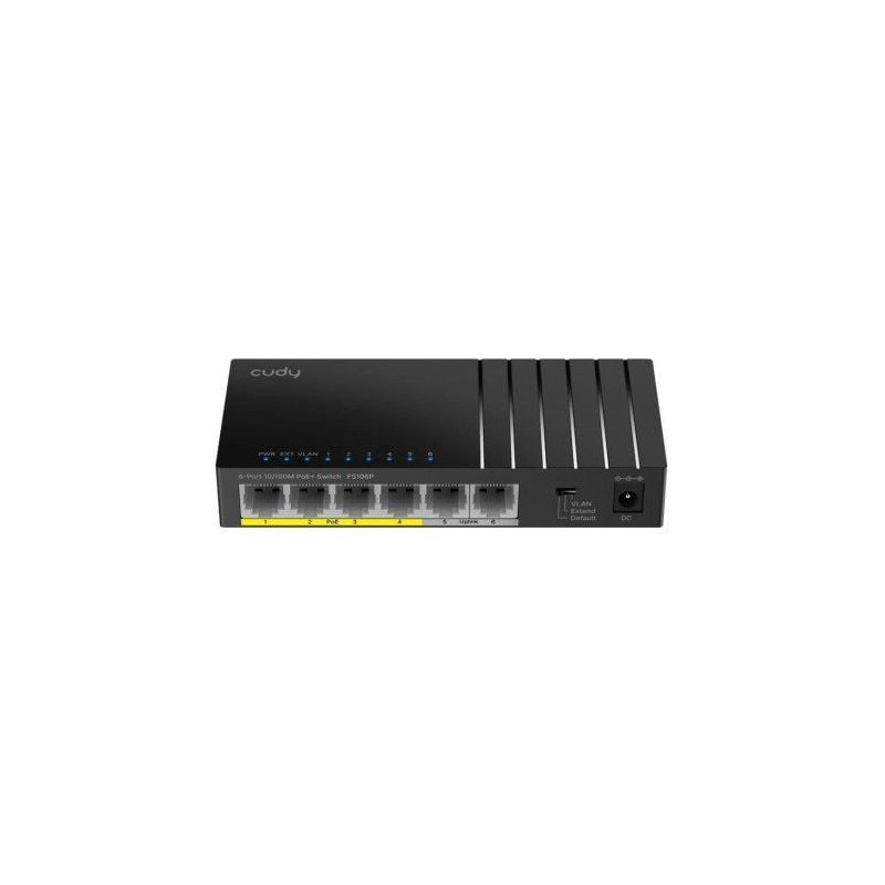 switch cudy fs106p 8 porte fast ethernet 10/100 nero [fs106p]