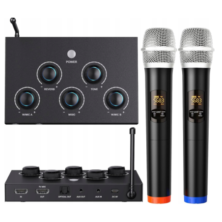 mixer audio dna professional mixmic 2 digitnow con 2 microfoni wireless