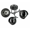 lampada a sospensione activejet aje-paloma 3p 3x40w nero cromato