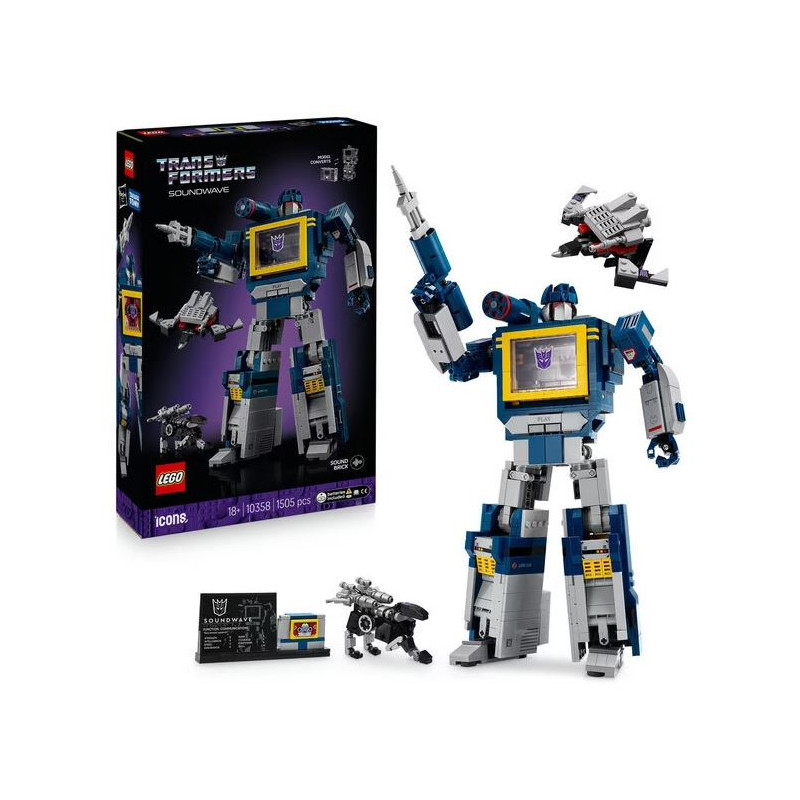 set da costruzione lego icons transformers: soundwave multicolore