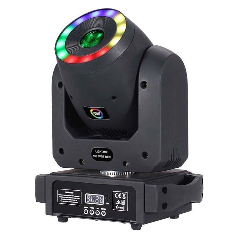 testa mobile led light4me 100 spot ring 150w nero [5908249814189]