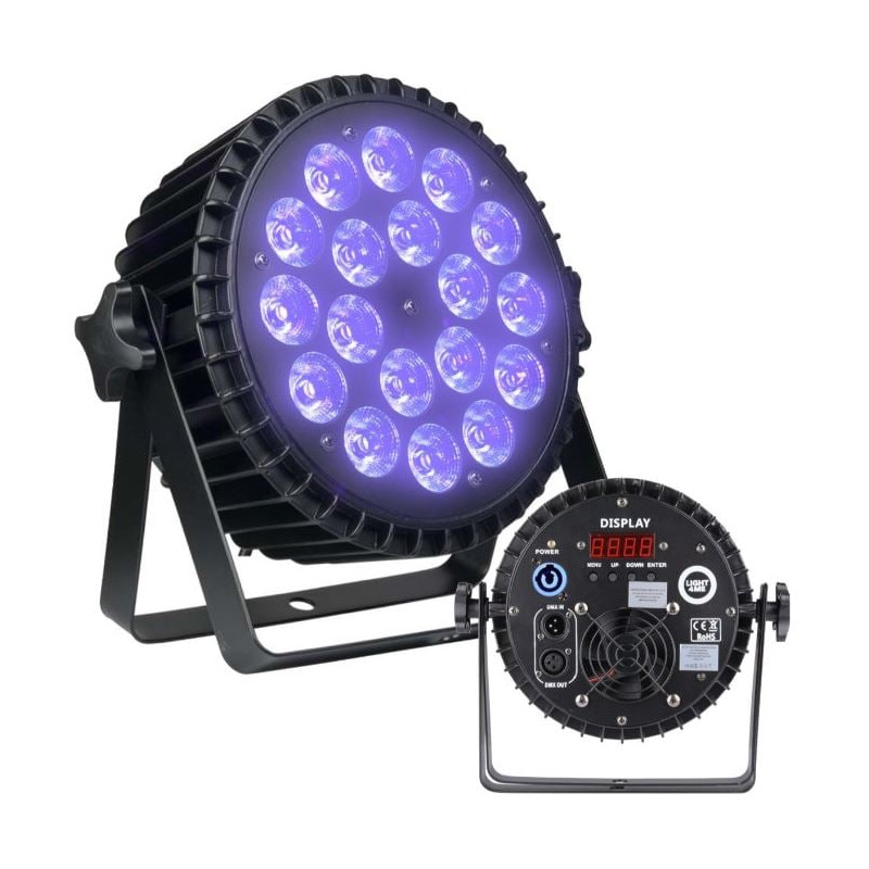 testa mobile led light4me alu quad par 18x6w nero [5908249813069]