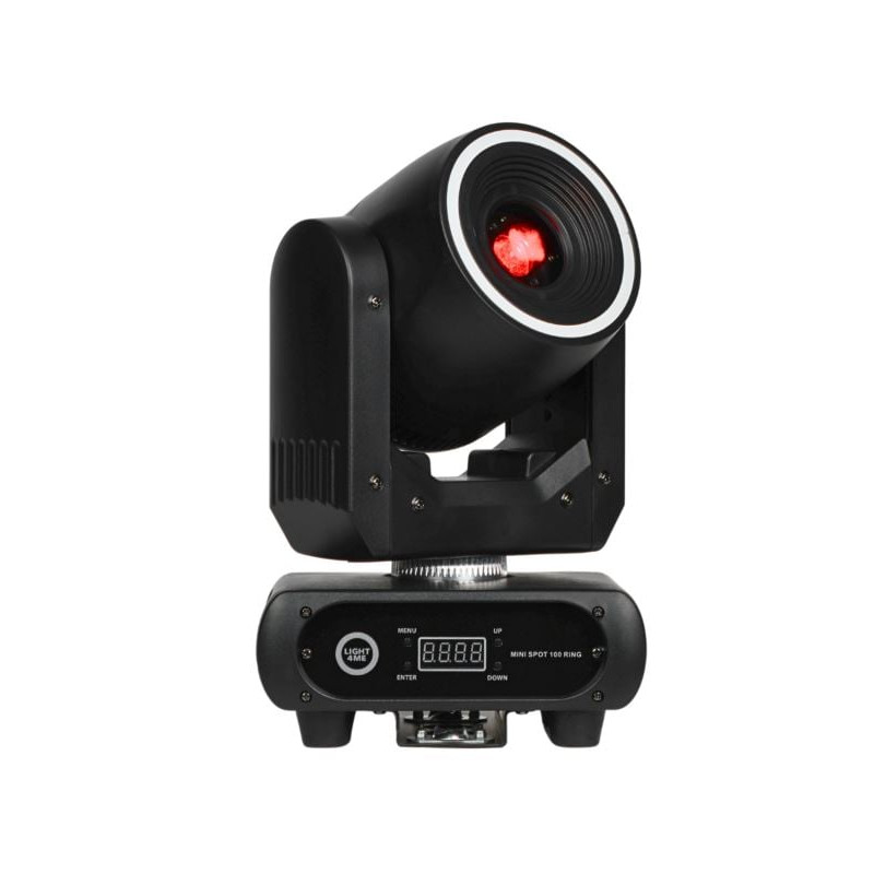 testa mobile led light4me mini spot 100 ring 150w nero [5908249834842]