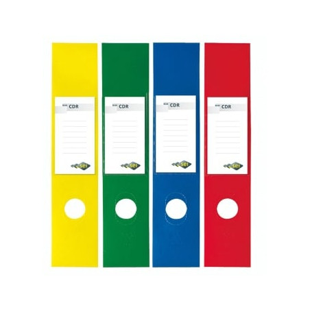 Dorso per registratore sei rota 10 pz. copridorso adesivo cdr giallo