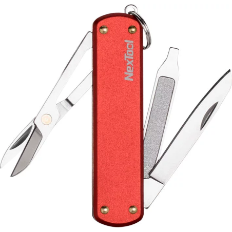 coltello tascabile nextool multifunzionale rosso [ne0142]