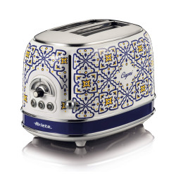 tostapane ariete capri 0155/1c 2 fette 810w blu/multicolore [0155ca]