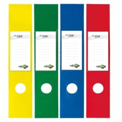 Dorso per registratore sei rota 10 pz. copridorso adesivo cdr rosso