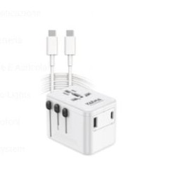 adattatore da viaggio karma cc 9602usbc + cavo 1.5m bianco [cc 9602usbc]