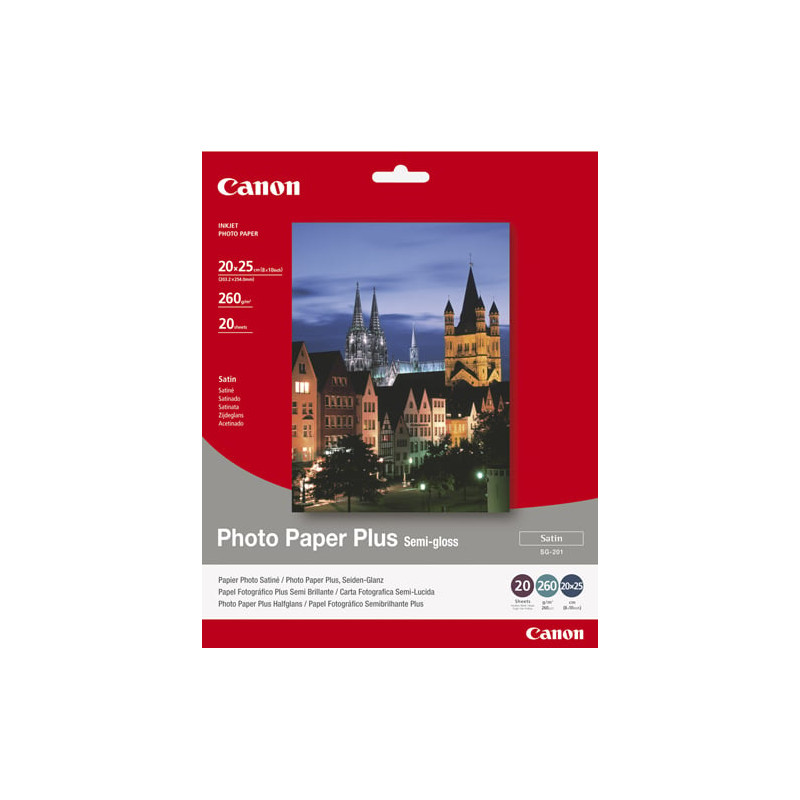 carta fotografica canon sg-201 20x25cm 20fogli [1686b018]