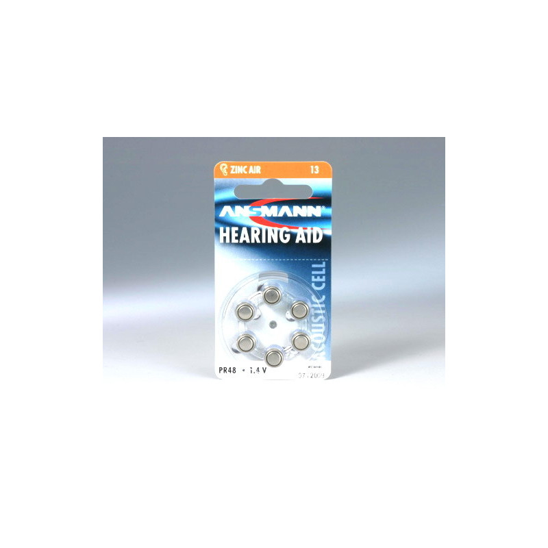 pila ansmann 6 pz. a bottone pr 13 [106946]