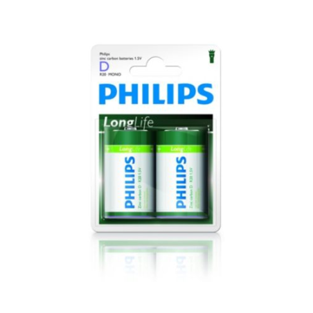 pila philips 2 pz. torcia d longlife [philips]