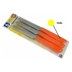 coltello tavola giallo pz.6 cm.11 [coltellerie ]