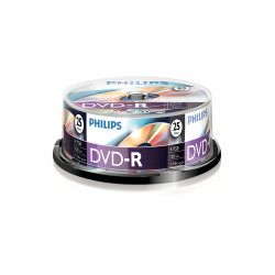 confezione dvd-r philips 4,7gb velocita' 16x 25pz [dm4s6b25f/00]