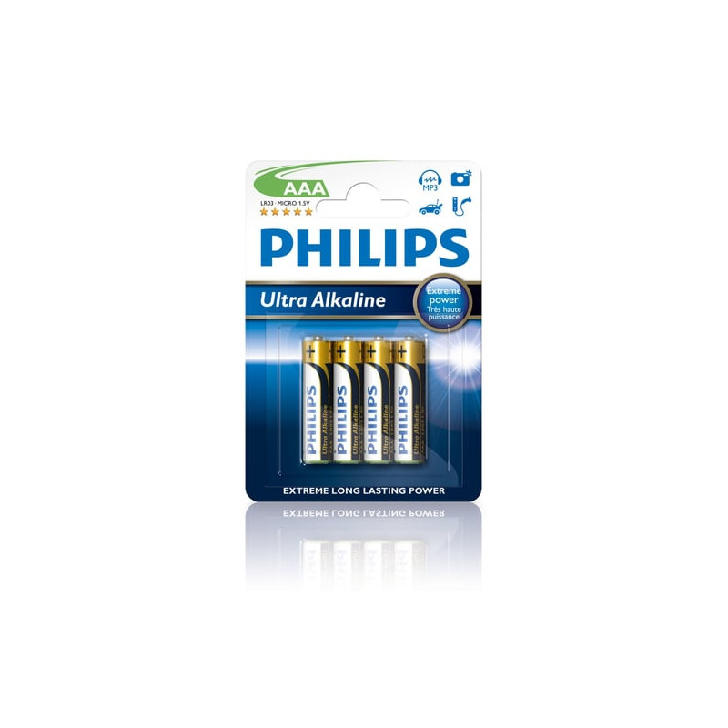 pila philips 4 pz. extremlife alkaline micro/aaa lr03 [lr03e4b/10]