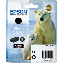 cartuccia epson nero premium serie 26xl/orso polare in blister [c13t26214010]