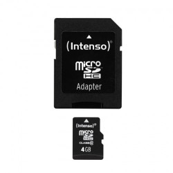4gb scheda microsd intenso classe 10 + adattatore [3413450]