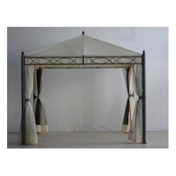 copertura da esterno - gazebo amicasa ferro 3x3 oregon pvc con