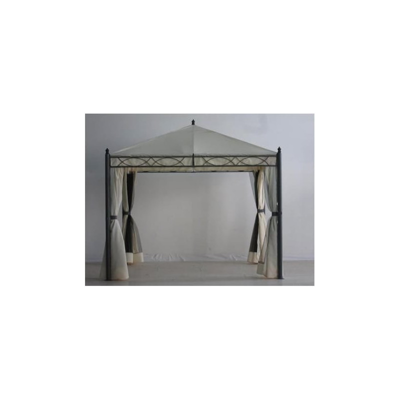 copertura da esterno - gazebo amicasa ferro 3x3 oregon pvc con