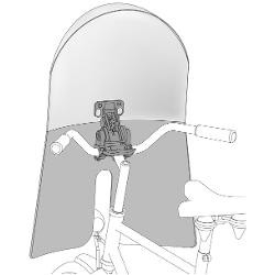 parabrezza x bici windbreak - bellelli