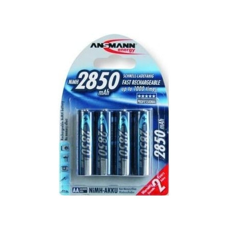 pila ricaricabile ansmann 4 pz. nimh 2850 aa stilo 2650 mah [5035212]