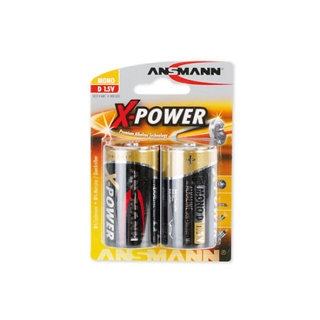 pila ansmann 2 pz. alkaline mono torcia d lr 20 x-power [5015633]