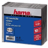 custodia cd hama 10 pz. vuota slim-line trasparente/nero 10pcs