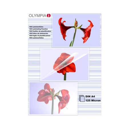 1x100 olympia laminating pouches din a4 125 micron 9176 [9176]