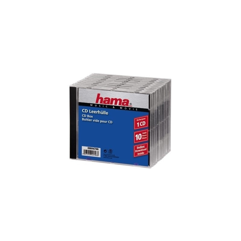 custodia cd hama 10 pz. standard 44746 [44746]