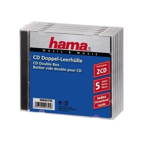 custodia cd hama 5 pz. standard doppio 44745 [44745]