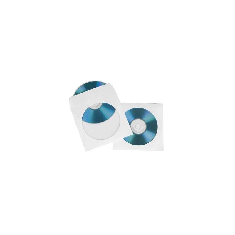 busta per cd hama 100 pz. in carta bianca sk 51174 [51174]
