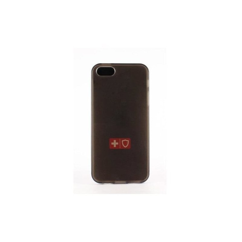 cover swiss charger in gel nero per iphone 5 [scp30038]