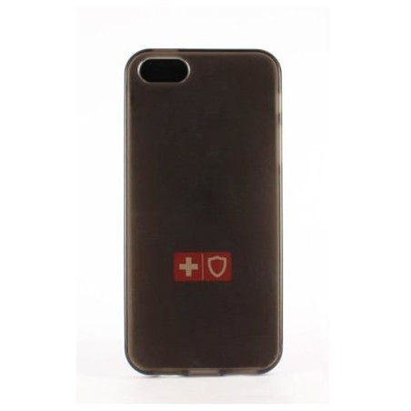 cover swiss charger in gel nero per iphone 5 [scp30038]