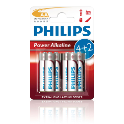 pila philips 6 pz. aa stilo lr6p6bp/10