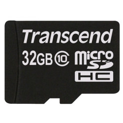 32gb scheda microsd transcend + adap / 600x class 10 uhs-i mlc