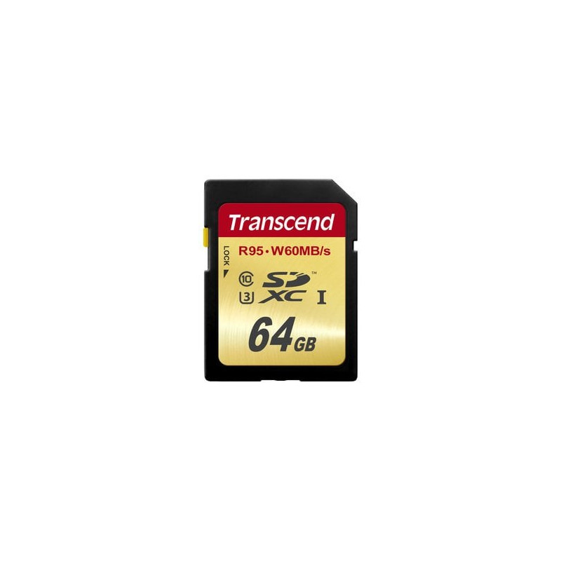 64gb scheda sd transcend sdxc classe 10 uhs-i u3 ultimate [ts64gsdu3]